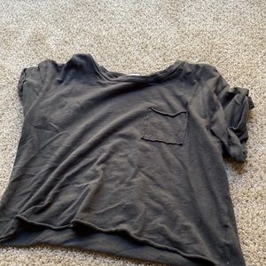 DRE922 dark dark grey cut cropped with a pocket on the front size xs